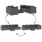 vidaXL Set Divani da Giardino 6 pz con Cuscini in Polyrattan Grigio vidaXL Set Divani da Giardino 6 pz con Cuscini in Polyrattan Grigio