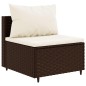 vidaXL Set Mobili da Giardino 6pz con Cuscini in Polyrattan Marrone vidaXL Set Mobili da Giardino 6pz con Cuscini in Polyrattan Marrone