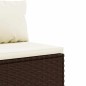 vidaXL Set Mobili da Giardino 6pz con Cuscini in Polyrattan Marrone vidaXL Set Mobili da Giardino 6pz con Cuscini in Polyrattan Marrone