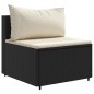 vidaXL Set Mobili da Giardino 6 pz con Cuscini in Polyrattan Nero vidaXL Set Mobili da Giardino 6 pz con Cuscini in Polyrattan Nero