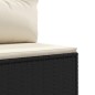 vidaXL Set Mobili da Giardino 6 pz con Cuscini in Polyrattan Nero vidaXL Set Mobili da Giardino 6 pz con Cuscini in Polyrattan Nero