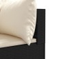 vidaXL Set Mobili da Giardino 6 pz con Cuscini in Polyrattan Nero vidaXL Set Mobili da Giardino 6 pz con Cuscini in Polyrattan Nero