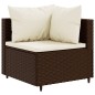 vidaXL Set Divani da Giardino 10 pz con Cuscini in Polyrattan Marrone vidaXL Set Divani da Giardino 10 pz con Cuscini in Polyrattan Marrone