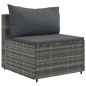 vidaXL Set Divani da Giardino 6 pz con Cuscini in Polyrattan Grigio vidaXL Set Divani da Giardino 6 pz con Cuscini in Polyrattan Grigio