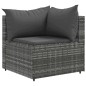 vidaXL Set Divani da Giardino 6 pz con Cuscini in Polyrattan Grigio vidaXL Set Divani da Giardino 6 pz con Cuscini in Polyrattan Grigio