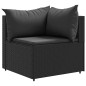 vidaXL Set Divani da Giardino 5 pz con Cuscini Nero in Polyrattan vidaXL Set Divani da Giardino 5 pz con Cuscini Nero in Polyrattan