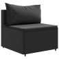 vidaXL Set Divani da Giardino 5 pz con Cuscini Nero in Polyrattan vidaXL Set Divani da Giardino 5 pz con Cuscini Nero in Polyrattan