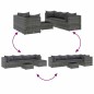 vidaXL Set Divani da Giardino 6 pz con Cuscini in Polyrattan Grigio