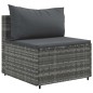 vidaXL Set Divani da Giardino 7 pz con Cuscini in Polyrattan Grigio vidaXL Set Divani da Giardino 7 pz con Cuscini in Polyrattan Grigio