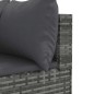 vidaXL Set Divani da Giardino 7 pz con Cuscini in Polyrattan Grigio vidaXL Set Divani da Giardino 7 pz con Cuscini in Polyrattan Grigio