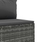 vidaXL Set Divani da Giardino 5 pz con Cuscini in Polyrattan Grigio vidaXL Set Divani da Giardino 5 pz con Cuscini in Polyrattan Grigio