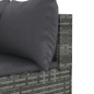vidaXL Set Divani da Giardino 5 pz con Cuscini in Polyrattan Grigio vidaXL Set Divani da Giardino 5 pz con Cuscini in Polyrattan Grigio