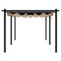 vidaXL Gazebo da Giardino con Tetto Retrattile Tortora 3x6 m Alluminio vidaXL Gazebo da Giardino con Tetto Retrattile Tortora 3x6 m Alluminio