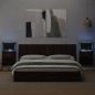 vidaXL Testiera Letto con Comodini Rovere Marrone 200cm in Multistrato vidaXL Testiera Letto con Comodini Rovere Marrone 200cm in Multistrato