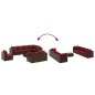 vidaXL Set Divani da Giardino 9 pz con Cuscini in Polyrattan Marrone vidaXL Set Divani da Giardino 9 pz con Cuscini in Polyrattan Marrone