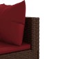 vidaXL Set Mobili da Giardino 6pz con Cuscini in Polyrattan Marrone