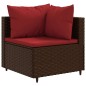 vidaXL Set Divani da Giardino 5 pz con Cuscini Marrone in Polyrattan vidaXL Set Divani da Giardino 5 pz con Cuscini Marrone in Polyrattan
