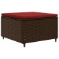 vidaXL Set Mobili da Giardino 4 pz con Cuscini in Polyrattan Marrone