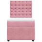 vidaXL Giroletto a Molle con Materasso Rosa 90x190 cm in Velluto