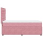 vidaXL Giroletto a Molle con Materasso Rosa 90x190 cm in Velluto