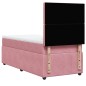 vidaXL Giroletto a Molle con Materasso Rosa 90x190 cm in Velluto