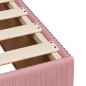 vidaXL Giroletto a Molle con Materasso Rosa 90x190 cm in Velluto