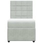 vidaXL Giroletto a Molle con Materasso Grigio Chiaro 90x200 cm Velluto