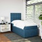 vidaXL Giroletto a Molle con Materasso Blu Scuro 100x200 cm in Velluto vidaXL Giroletto a Molle con Materasso Blu Scuro 100x200 cm in Velluto