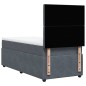 vidaXL Giroletto a Molle con Materasso Grigio Scuro 90x190 cm Velluto