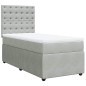 vidaXL Giroletto a Molle con Materasso Grigio Chiaro 90x200 cm Velluto vidaXL Giroletto a Molle con Materasso Grigio Chiaro 90x200 cm Velluto