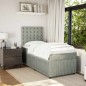 vidaXL Giroletto a Molle con Materasso Grigio Chiaro 90x200 cm Velluto vidaXL Giroletto a Molle con Materasso Grigio Chiaro 90x200 cm Velluto