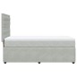 vidaXL Giroletto a Molle con Materasso Grigio Chiaro 90x200 cm Velluto vidaXL Giroletto a Molle con Materasso Grigio Chiaro 90x200 cm Velluto