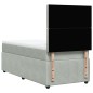 vidaXL Giroletto a Molle con Materasso Grigio Chiaro 90x200 cm Velluto vidaXL Giroletto a Molle con Materasso Grigio Chiaro 90x200 cm Velluto