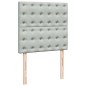 vidaXL Giroletto a Molle con Materasso Grigio Chiaro 90x200 cm Velluto vidaXL Giroletto a Molle con Materasso Grigio Chiaro 90x200 cm Velluto