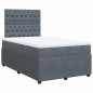 vidaXL Giroletto a Molle con Materasso Grigio Scuro 120x200 cm Velluto vidaXL Giroletto a Molle con Materasso Grigio Scuro 120x200 cm Velluto