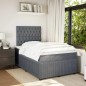 vidaXL Giroletto a Molle con Materasso Grigio Scuro 120x200 cm Velluto vidaXL Giroletto a Molle con Materasso Grigio Scuro 120x200 cm Velluto