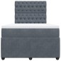 vidaXL Giroletto a Molle con Materasso Grigio Scuro 120x200 cm Velluto vidaXL Giroletto a Molle con Materasso Grigio Scuro 120x200 cm Velluto