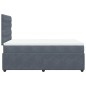 vidaXL Giroletto a Molle con Materasso Grigio Scuro 120x200 cm Velluto vidaXL Giroletto a Molle con Materasso Grigio Scuro 120x200 cm Velluto