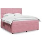 vidaXL Giroletto a Molle con Materasso Rosa 180x200 cm in Velluto vidaXL Giroletto a Molle con Materasso Rosa 180x200 cm in Velluto
