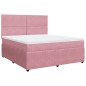 vidaXL Giroletto a Molle con Materasso Rosa 180x200 cm in Velluto vidaXL Giroletto a Molle con Materasso Rosa 180x200 cm in Velluto