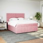 vidaXL Giroletto a Molle con Materasso Rosa 180x200 cm in Velluto vidaXL Giroletto a Molle con Materasso Rosa 180x200 cm in Velluto