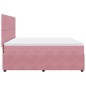 vidaXL Giroletto a Molle con Materasso Rosa 180x200 cm in Velluto vidaXL Giroletto a Molle con Materasso Rosa 180x200 cm in Velluto