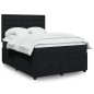 vidaXL Giroletto a Molle con Materasso Nero 140x190 cm in Velluto vidaXL Giroletto a Molle con Materasso Nero 140x190 cm in Velluto