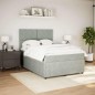 vidaXL Giroletto a Molle con Materasso Grigio Chiaro 160x200cm Velluto