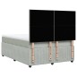 vidaXL Giroletto a Molle con Materasso Grigio Chiaro 160x200cm Velluto