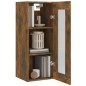Armadietto Pensile a Parete Rovere Fumo 34,5x34x90 cm Armadietto Pensile a Parete Rovere Fumo 34,5x34x90 cm