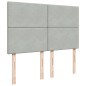 vidaXL Giroletto a Molle con Materasso Grigio Chiaro 160x200cm Velluto