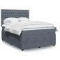 vidaXL Giroletto a Molle con Materasso Grigio Scuro 140x190 cm Velluto vidaXL Giroletto a Molle con Materasso Grigio Scuro 140x190 cm Velluto