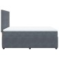 vidaXL Giroletto a Molle con Materasso Grigio Scuro 140x190 cm Velluto vidaXL Giroletto a Molle con Materasso Grigio Scuro 140x190 cm Velluto