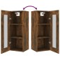 Armadietto Pensile a Parete Rovere Fumo 34,5x34x90 cm Armadietto Pensile a Parete Rovere Fumo 34,5x34x90 cm